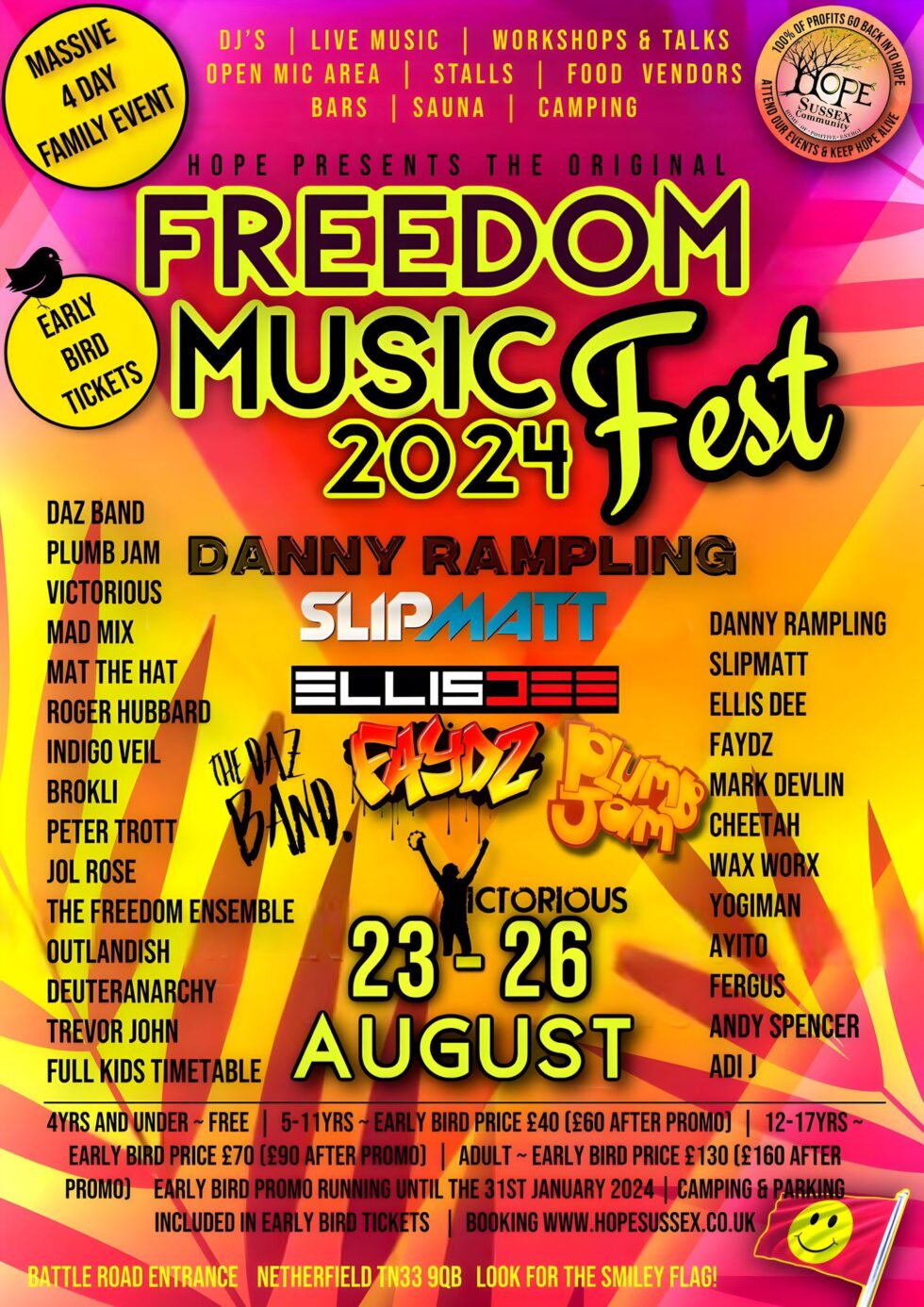Freedom Music Festival 2024 HOPE Sussex Community