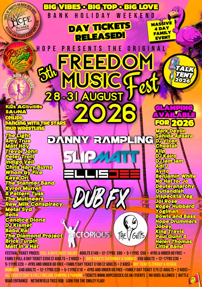 latest fest poster Hope Freedom Music Festival 2026